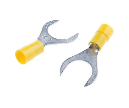 63-7636-51　RS PRO Insulated Crimp Spade Connector, 4mm² to 6mm², 12AWG to 10AWG, M12 Stud Size Vinyl, Yellow　613-9390
