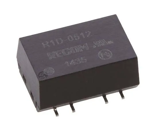 63-7722-94　Recom R1D 1W Isolated DC-DC Converter Surface Mount, Voltage in 4.5 → 5.5 V dc, Voltage out ±12V dc　R1D-0512
