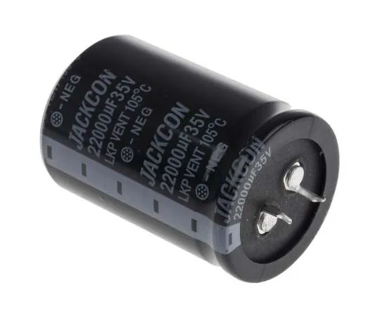 63-7722-68　RS PRO 4700μF 35V dc Aluminium Electrolytic Capacitor, Through Hole 22 (Dia.) x 35mm +105°C 22mm 10mm 35mm　706-3446