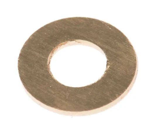 63-7575-72　Brass Plain Washer, 0.5mm Thickness, M3　483-2592