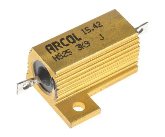 63-7637-15　Arcol HS25 Series Aluminium Ho***d Axial Wire Wound Panel Mount Resistor, 3.9kΩ ±5% 25W　HS25 3K9 J