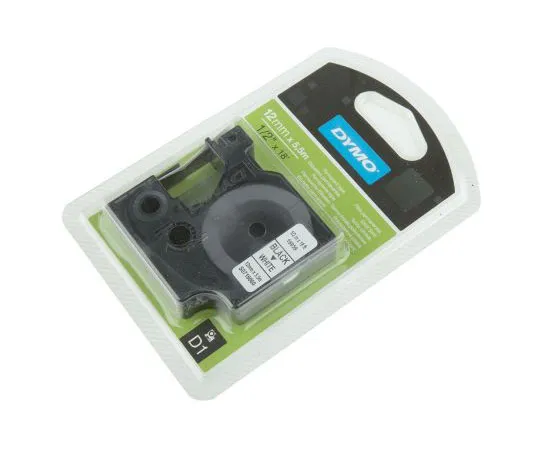 63-7551-11　Dymo Black on White Label Printer Tape, 12 mm Width, 5.5 m Length　S0718060