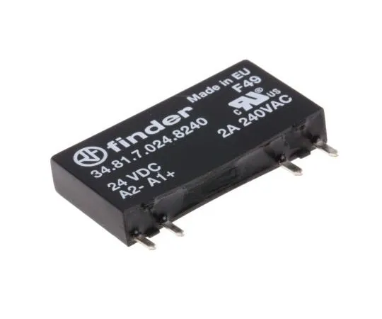 63-7615-61　Finder 2 A SPNO Solid State Relay, Zero Crossing, PCB Mount, 240 V ac Maximum Load　34.81.7.024.8240