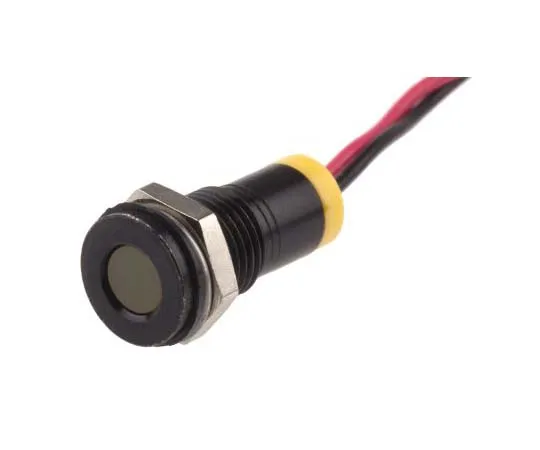 63-7708-96　RS PRO Yellow Indicator, 2 V dc, 8mm Mounting Hole Size, Lead Wires Termination, IP67　700-1971