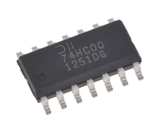 63-7998-96　DiodesZetex 74HC00S14-13, Quad 2-Input NAND Schmitt Trigger Logic Gate, 14-Pin SOIC　74HC00S14-13