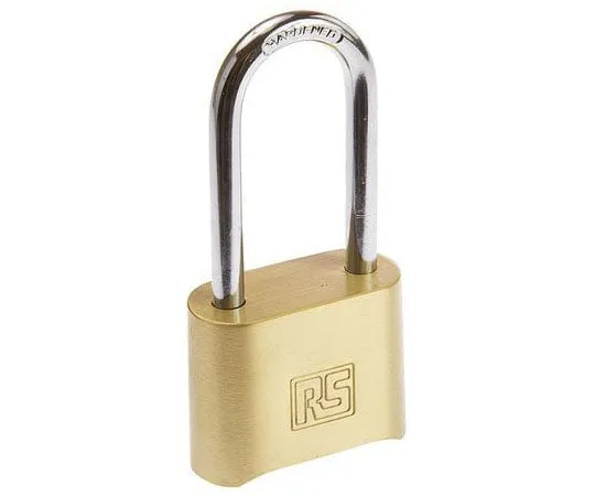 63-7970-81　RS PRO 53mm Brass, Steel Combination Padlock　781-6026