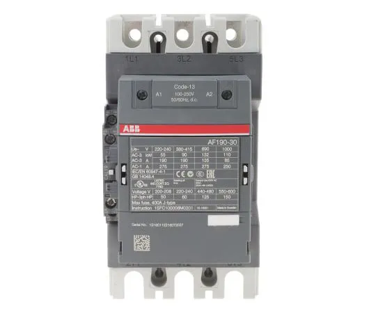 63-8000-73　ABB 3 Pole Contactor, 275 A, 230 V ac Coil, AF Range, 3NO, 90 kW　1SFL487002R1311  AF190-30-11-13