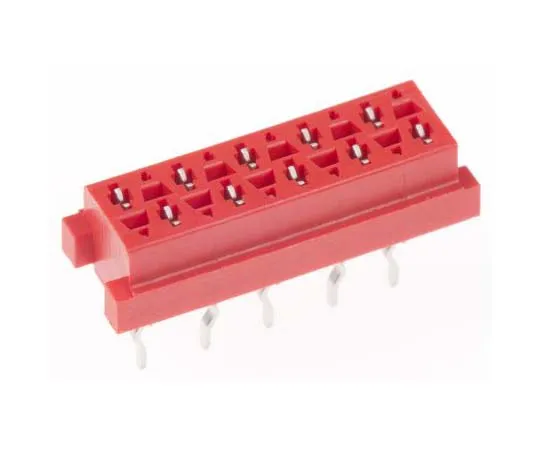 63-7794-04　TE Connectivity Micro-MaTch Series 2.54mm Pitch 10 Way 2 Row Straight PCB Socket, Through Hole, Solder Termination　8-215079-0