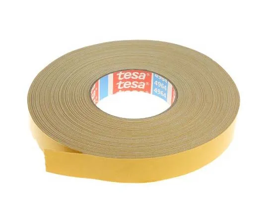 63-7817-69　Tesa 4964 White Double Sided Cloth Tape, 25mm x 50m, 0.39mm Thick　4964 50mx25m