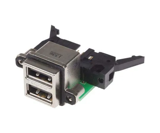 63-7763-49　Amphenol MUSB Series, Dual Port Right Angle Through Hole Type A USB Connector, Receptacle　MUSBC21130