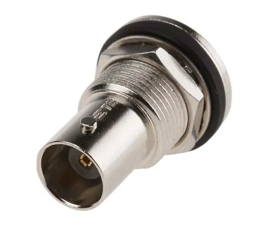 63-7793-90　TE Connectivity AMP Series Straight 50Ω Panel Mount Bulkhead Fitting BNC Connector, jack, Nickel, Solder Termination　5227426-1