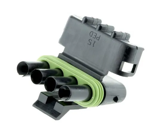 63-8001-11　Delphi Weather-Pack Series, 4 Way Cable Mount Socket Connector　12015797