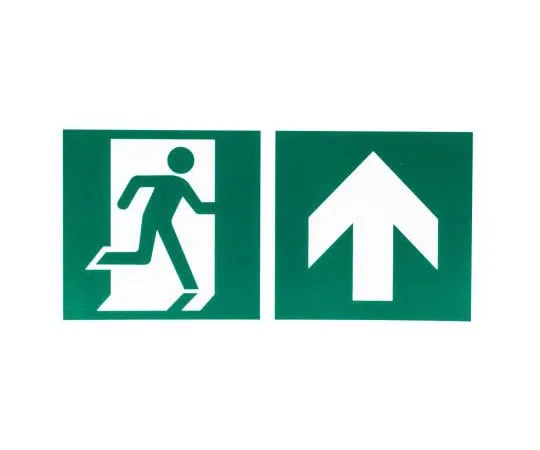 63-8018-96　Plastic Emergency Exit Up,  With Pictogram Only, Non-Illuminated Emergency Exit Sign　813-4640