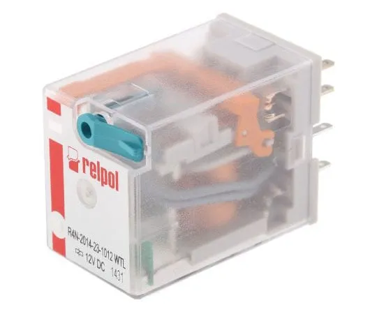 63-8006-72　RelpolR4N 4PDT Non-Latching Relay Plug In, 12V dc Coil, 6A　R4N-2014-23-1012-WTL