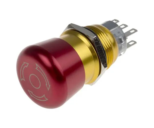 63-8053-83　RS Pro Double Pole Double Throw (DPDT) Maintained, Twist to Release Push Button Switch, IP65, Panel Mount, Arrows　877-1968