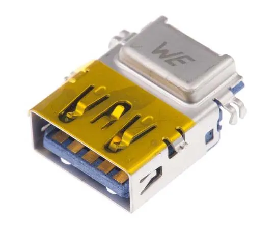 63-7797-07　Wurth Elektronik WR-COM Series, Right Angle Through Hole, Version 3.0 Type A USB Connector, Receptacle　692121330100