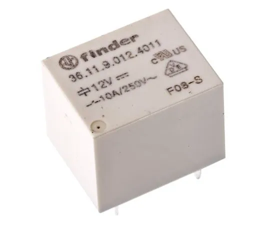 63-7991-31　Finder36 Series SPDT Non-Latching Relay PCB Mount, 12V dc Coil, 10A　36.11.9.012.4011