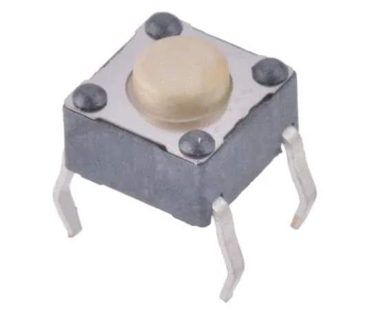 63-7974-74　White Tactile Switch, Single Pole Single Throw (SPST) 50 mA @ 12 V dc 0.9mm Through Hole　430156043726