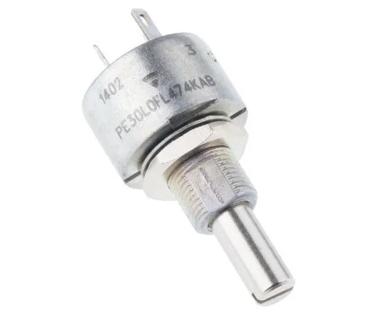 63-7987-47　Vishay 1 Gang Rotary Cermet Potentiometer with a 6 mm Dia. Shaft, 470kΩ, ±10%, 0.19W, Linear PE30L0FL474KAB　PE30L0FL474KAB
