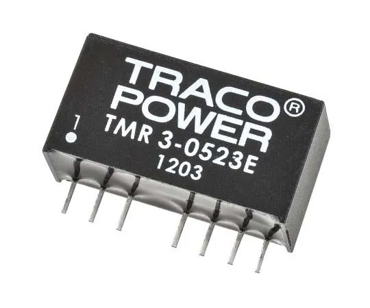 63-7772-83　TRACOPOWER TMR 3E 3W Isolated DC-DC Converter Through Hole, Voltage in 4.5 → 9 V dc, Voltage out ±15V dc　TMR 3-0523E