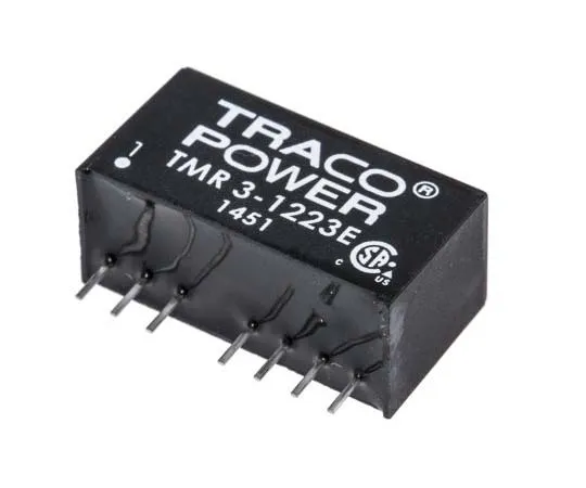 63-7772-89　TRACOPOWER TMR 3E 3W Isolated DC-DC Converter Through Hole, Voltage in 9 → 18 V dc, Voltage out ±15V dc　TMR 3-1223E