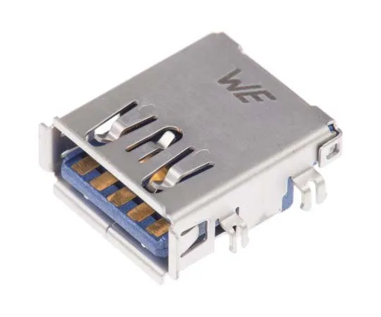 63-7797-03　Wurth Elektronik WR-COM Series, Right Angle Through Hole, Version 3.0 Type A USB Connector, Receptacle　692121130100
