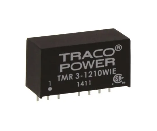 63-7956-64　TRACOPOWER TMR 3WIE 3W Isolated DC-DC Converter Through Hole, Voltage in 4.5 → 18 V dc, Voltage out 3.3V dc　TMR 3-1210WIE