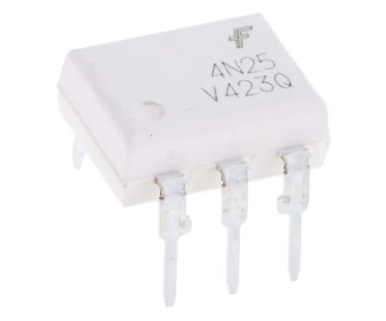 63-8006-31　ON Semiconductor, 4N25VM DC Input Transistor Output Optocoupler, Through Hole, 6-Pin DIP　4N25VM