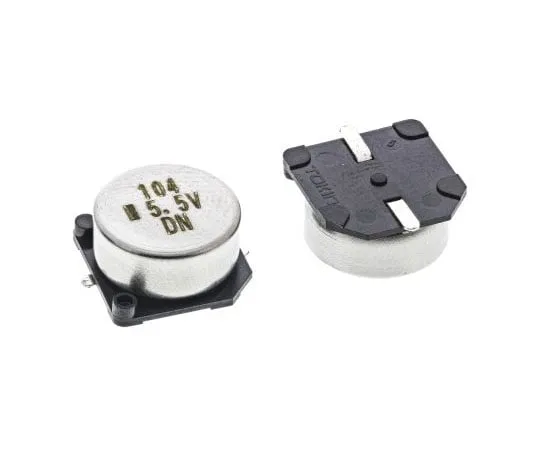 63-7984-43　KEMET 0.1F Supercapacitor EDLC -20 → +80% Tolerance Supercap FC Series 5.5V dc Through Hole　FC0H104ZFTBR24