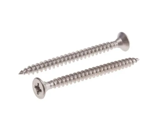 63-7997-67　Pozidriv Countersunk Stainless Steel Wood Screw, A2 304, 5mm Thread, 60mm Length　797-6241