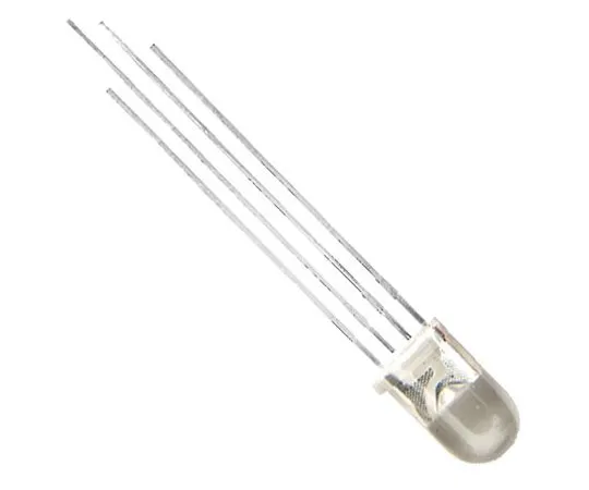 63-8045-15　2.5 V, 4 V, 4.1 V RGB LED 5mm Through Hole, Kingbright L-154A4SURKQBDZGW　L-154A4SURKQBDZGW