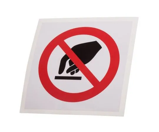 63-8043-05　Vinyl Do Not Touch Prohibition Label, None, None　857-8687