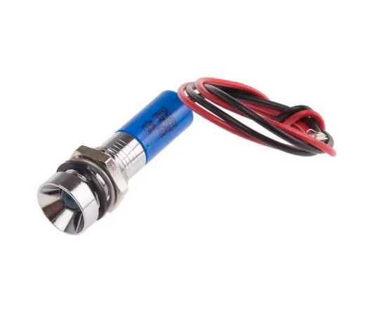 63-7761-23　RS PRO Blue Indicator, 24 V dc, 8mm Mounting Hole Size, Lead Wires Termination, IP67　723-9432