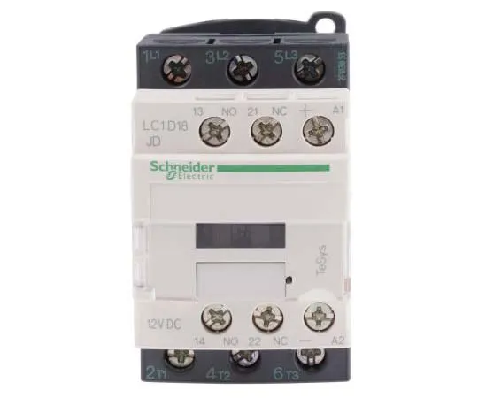 63-7791-50　Schneider Electric 3 Pole Contactor, 18 A, 12 V dc Coil, TeSys D, 3NO　LC1D18JD