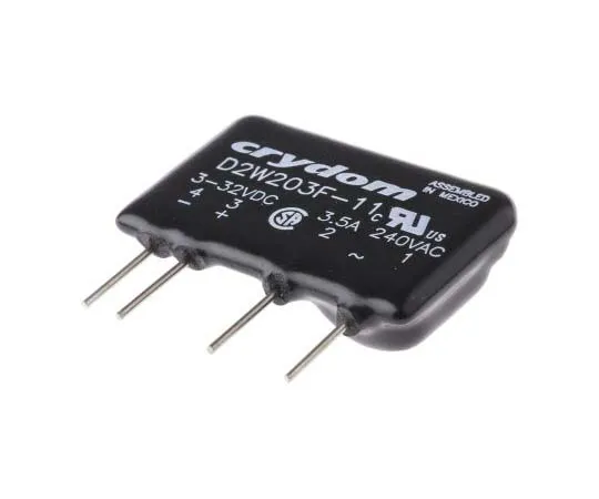 63-7779-56　Sensata / Crydom 3.5 A SPST Solid State Relay, Zero Cross, PCB Mount, Triac, 280 V rms Maximum Load　D2W203F-11
