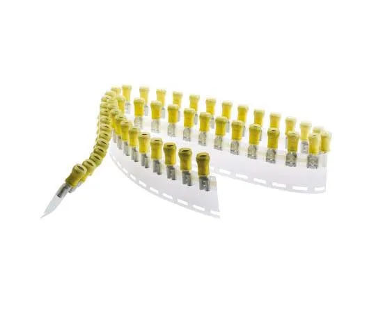 63-7756-08　TE Connectivity PIDG FASTON .250 Series Yellow Insulated Crimp Receptacle, 6.35 x 0.81mm, 3.3mm² to 5.26mm², 12AWG to　640907-2