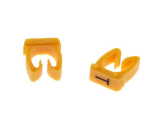 63-8016-22　RS PRO Clip On Cable Marker, Pre-printed A → M Black on Yellow　812-1228