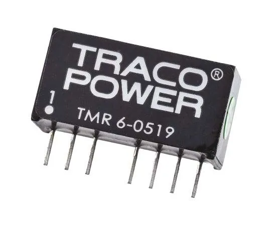 63-7805-42　TRACOPOWER TMR 6 6W Isolated DC-DC Converter Through Hole, Voltage in 4.5 → 9 V dc, Voltage out 9V dc　TMR 6-0519