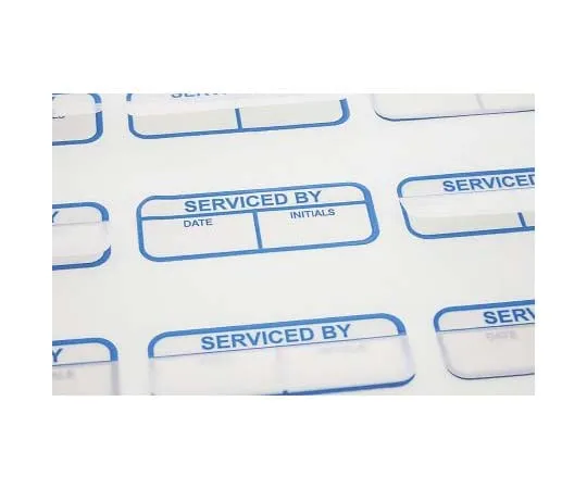 63-7809-16　RS PRO Adhesive Pre-Printed Label-Serviced By-. Quantity: 120　758-7942
