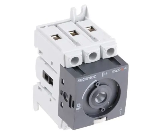 63-7970-47　3 Pole DIN Rail Non F***d Isolator Switch, NO/3NC (Auxiliary), 40 A, 15 kW @ 690 V ac, 18.5 kW @ 400 and 500 V ac　2200 3004