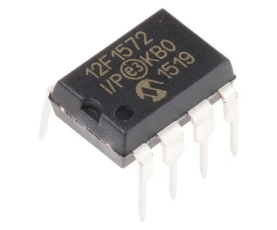 63-8009-43　Microchip PIC12F1572-I/P, 8bit PIC Microcontroller, 16MHz, 3.5 kB Flash, 8-Pin PDIP　PIC12F1572-I/P