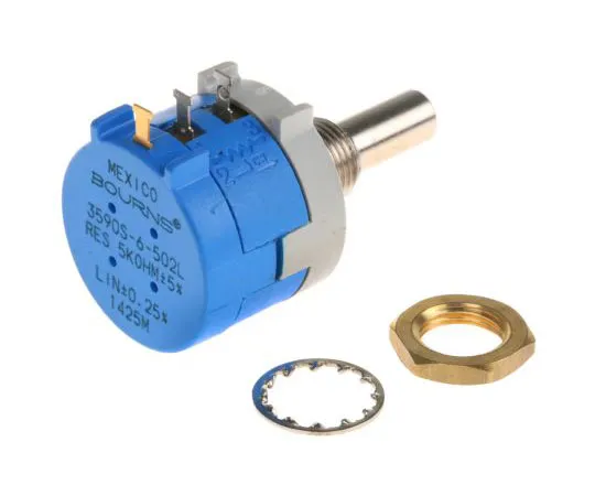 63-7984-74　Bourns 1 Gang Rotary Wirewound Potentiometer with a 6 mm Dia. Shaft, 5kΩ, ±5%, 2W, Linear 3590S-6-502L　3590S-6-502L