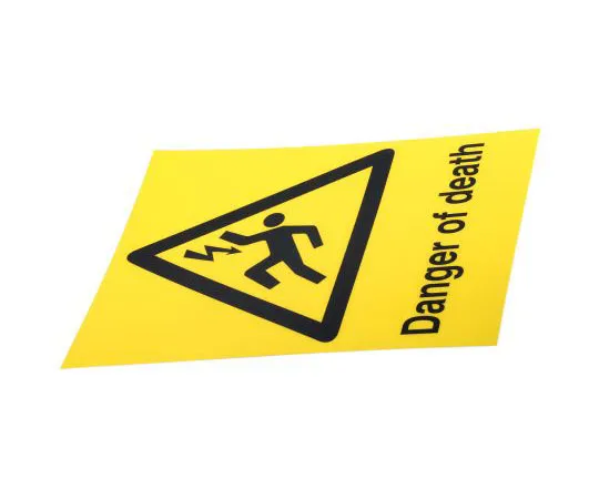63-7965-95　RS PRO 1 x Danger High Voltage Label (English), Black/Yellow Self-Adhesive PC　776-0989