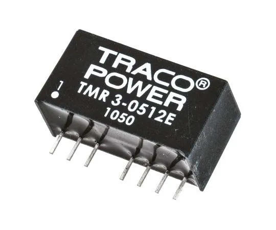 63-7772-73　TRACOPOWER TMR 3E 3W Isolated DC-DC Converter Through Hole, Voltage in 4.5 → 9 V dc, Voltage out 12V dc　TMR 3-0512E