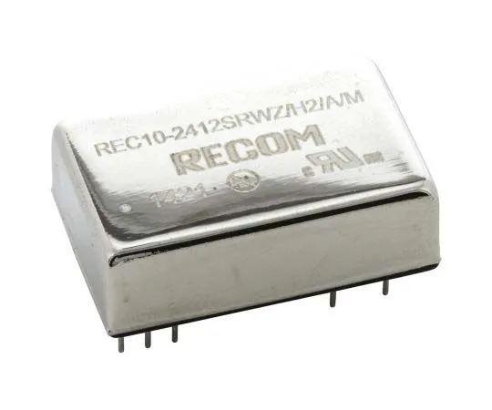 63-7772-53　Recom REC10/M 10W Isolated DC-DC Converter Through Hole, Voltage in 9 → 36 V dc, Voltage out 12V dc　REC10-2412SRWZ/H2/A/M