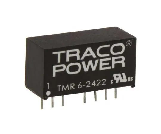 63-7805-60　TRACOPOWER TMR 6 6W Isolated DC-DC Converter Through Hole, Voltage in 18 → 36 V dc, Voltage out ±12V dc　TMR 6-2422
