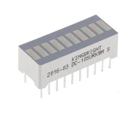 63-7754-95　DC-10SURKWA Kingbright Light Bar LED Display, Red 100000 mcd　DC-10SURKWA