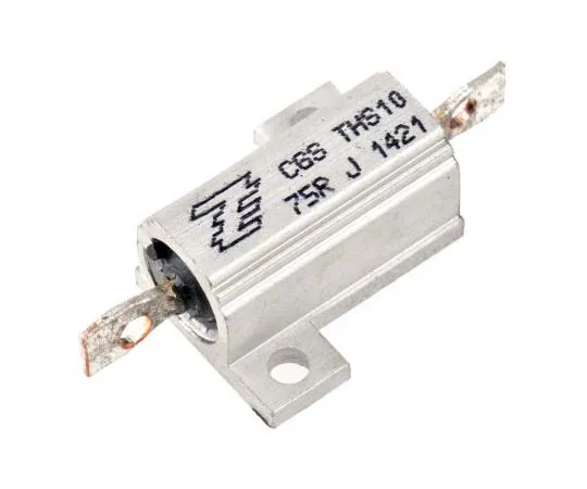 63-7804-90　TE Connectivity THS10 Series Aluminium, Aluminium Ho***d Solder Lug Wire Wound Panel Mount Resistor, 75Ω ±5% 10W　THS1075RJ