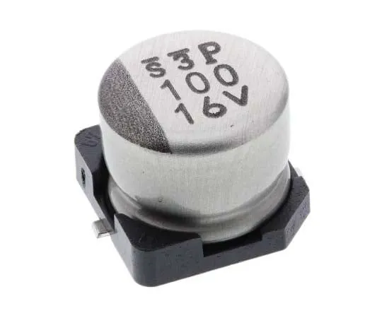 63-7781-73　Nichicon 100μF 16V dc Aluminium Electrolytic Capacitor, Surface Mount 6.3 (Dia.) x 5.4mm +105°C 6.3mm 2.2mm　UWT1C101MCL1GB