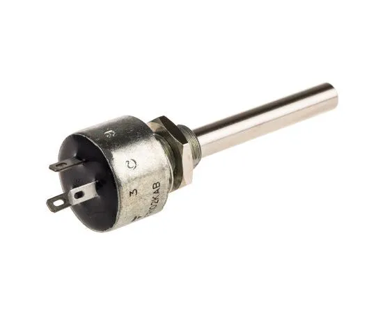 63-7986-58　Vishay 1 Gang Rotary Cermet Potentiometer with a 6 mm Dia. Shaft, 1kΩ, ±10%, 3W, Linear PE30L0FR102KAB　PE30L0FR102KAB